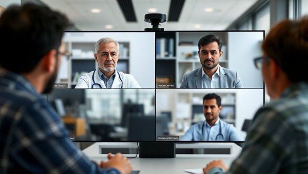 Experts discuss how to protect healthcare systems from cyberattacks in a virtual meeting.