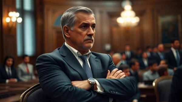 Middle-aged man in meeting, reflecting on Obamacare subsidies news.