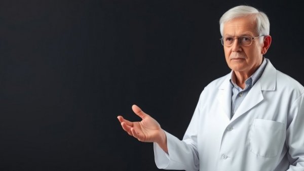 Expert shares healthy aging tips, educational backdrop.