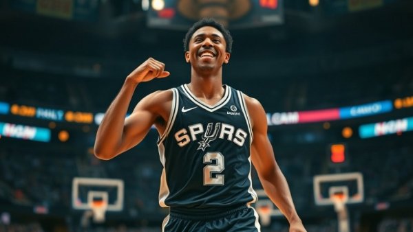 Spurs Home Opener Analysis with player on the court, vibrant contrast.