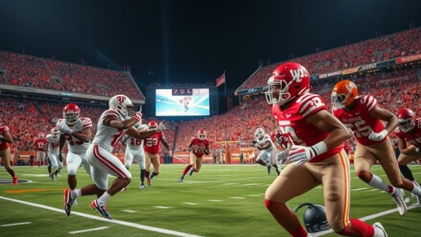 Oklahoma Sooners vs Tennessee Volunteers football game action.