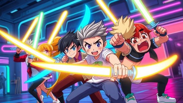 KPop Demon Hunters animated characters in vibrant action pose