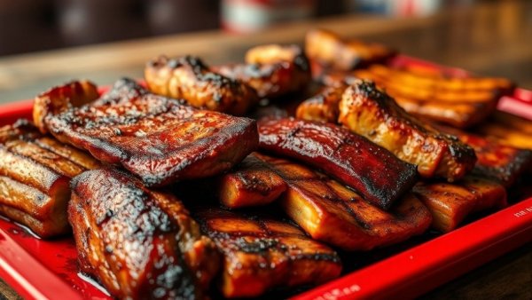 Mouthwatering barbecue platter from top places to eat in Austin.