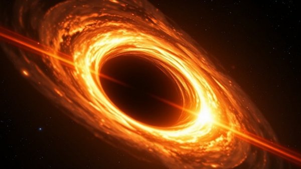Cinematic depiction of a black hole showcasing effects challenging Einstein's relativity.