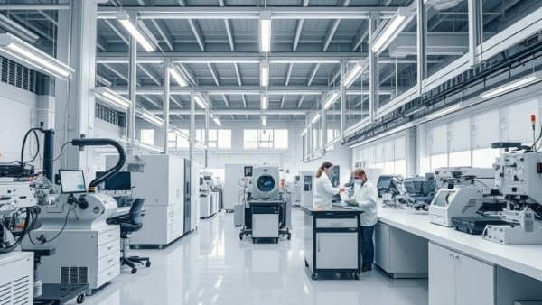 Modern lab at Texas A&M Space Institute with advanced machinery.