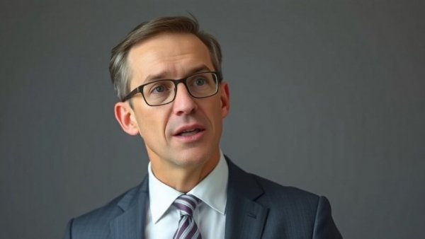 Professional man in suit discussing connection between education and work experience.