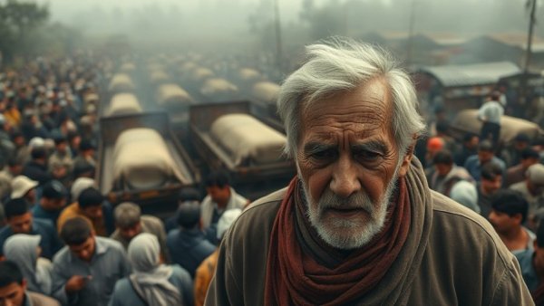 Crowd at scene of military action in Nigeria, Trump military action Nigeria