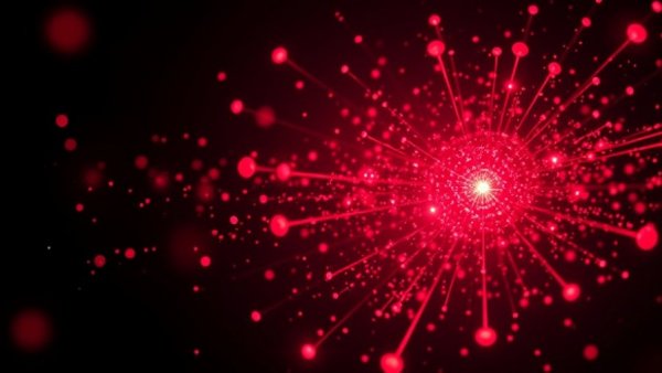 Conceptual depiction of quantum oscillations in insulators, red light effect.