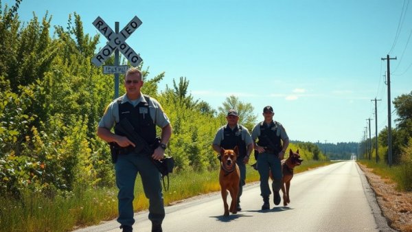 San Antonio community news: officers patrol rural road with K-9 unit.