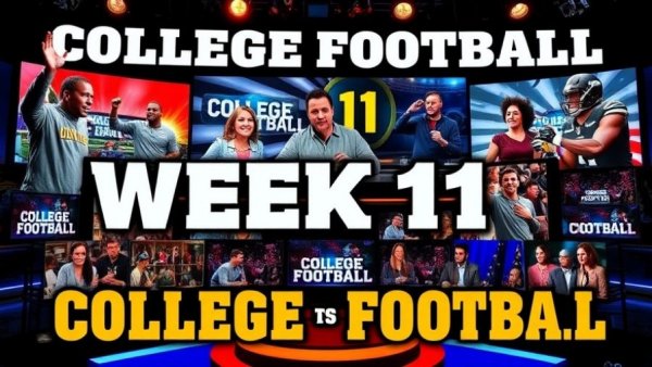 College football scores Week 11 instant reaction collage.