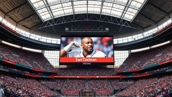 DeMeco Ryans honors Earl Cochran with stadium tribute screen.