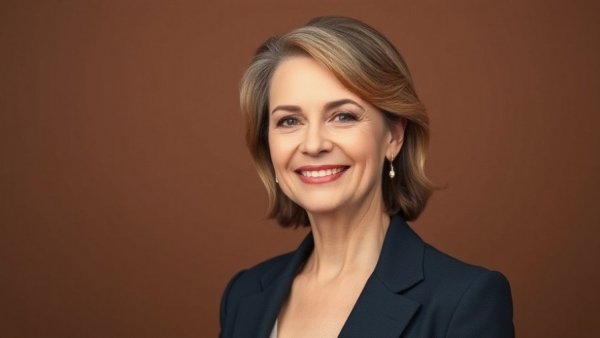 Confident woman smiling in formal portrait, Dallas economic development.