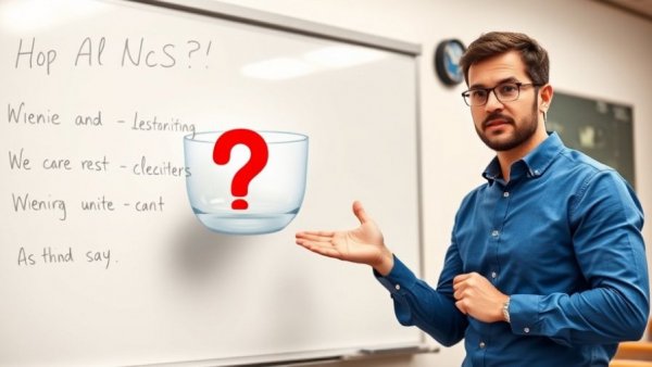 Man discussing the most dangerous carbohydrate next to a whiteboard.