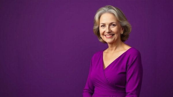 Confident woman discussing stress relief techniques.