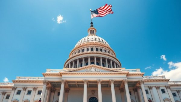 Senate passes spending bill to reopen government at U.S. Capitol under clear sky.