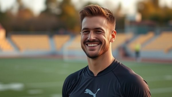 Thursday Night Football controversy: Smiling man outdoors in sportswear.