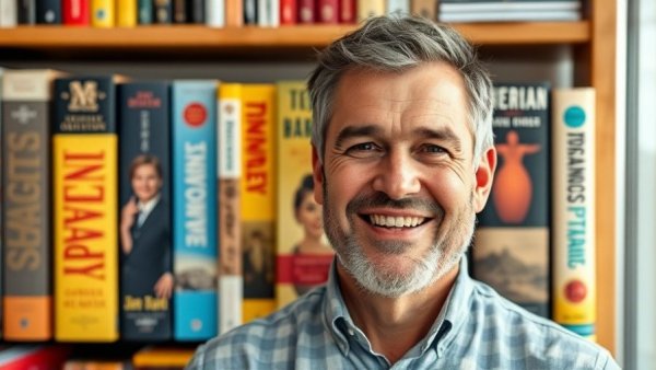 Phil Rosenthal favorite books display with books covers.