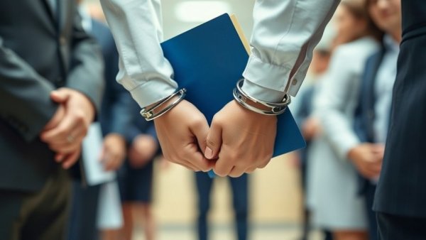 Handcuffed hands holding a document folder, symbolizing Texas immigration legal support issues.