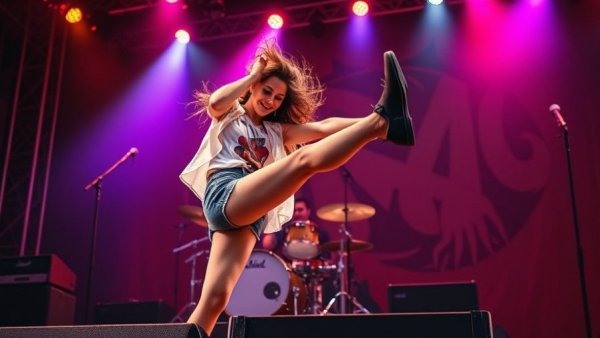 Energetic performer on stage during Hayley Williams new tour 2026.