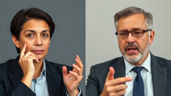 Healthcare reform news discussion in a split-screen interview.