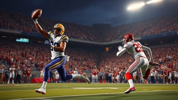 LSU Tigers vs Alabama Crimson Tide football highlights in action-packed scene.