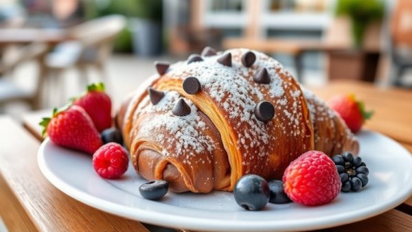 Scrumptious holiday bakery treat in Dallas with fresh berries.