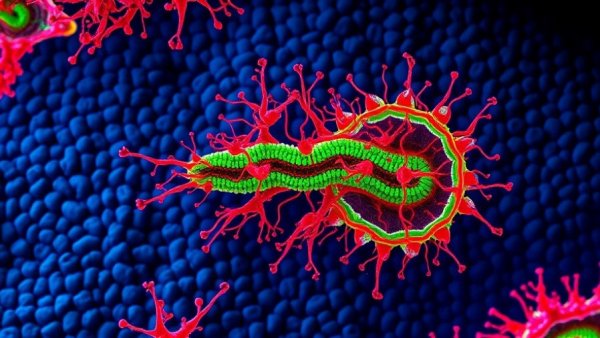 Artistic depiction of bacterial nanopores in open and closed states