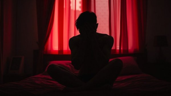 Silhouetted person in despair on a bed, ICE Crackdown context.