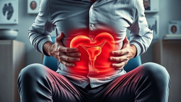 Warning signs of prostate cancer illustrated on a medical poster.