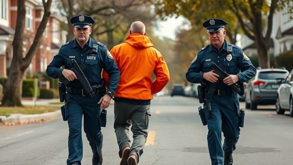 Police arrest in suburban Florida during Operation Criminal Return.