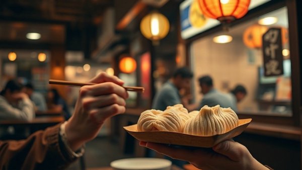 Delicious bao buns at an Asian street food spot in Dallas.