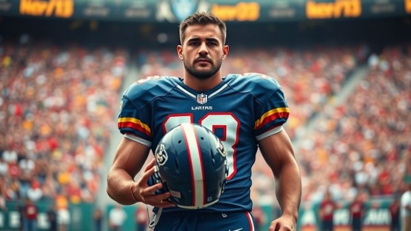 NFL player trade impact: focused athlete holding helmet on field.