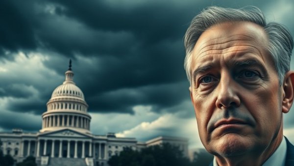 U.S. government news: Capitol building and thoughtful man.