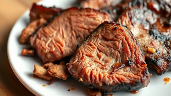 Texas BBQ brisket slices on a plate - San Antonio dining