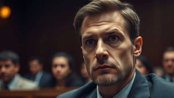 Focused individual with serious expression in courtroom setting, reflecting judicial discretion in federal cases.