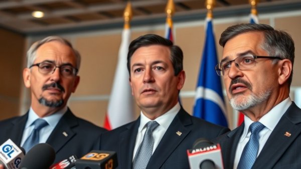 Men discussing GOP unity government shutdown bill, indoor media setting.