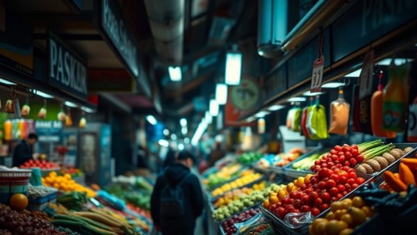 Street market shopping amid economic concerns, focus on affordability