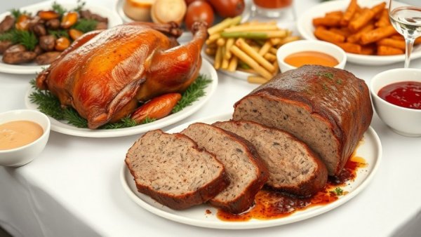 Pecan Lodge holiday feast with roasted meats and delicious sides.