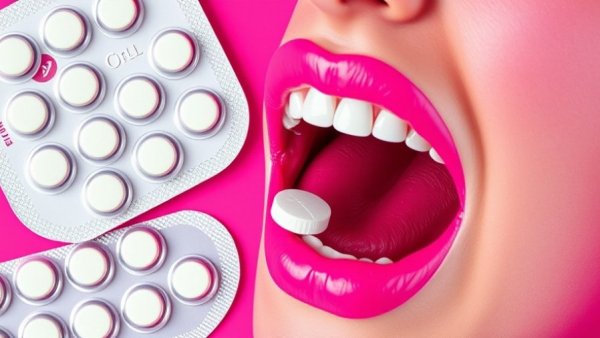 Artistic depiction of birth control pills related to attraction myth.