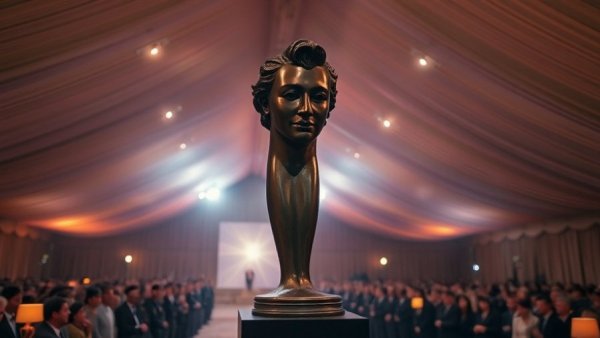 Bronze statue in award ceremony setting, SAG Awards Name Change.