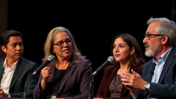 Texas attorney general candidates discussing issues in a panel.