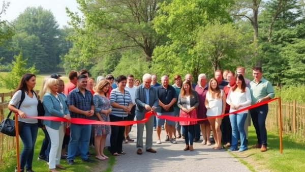 Austin Violet Crown Trail Mile Zero opening ceremony with attendees.