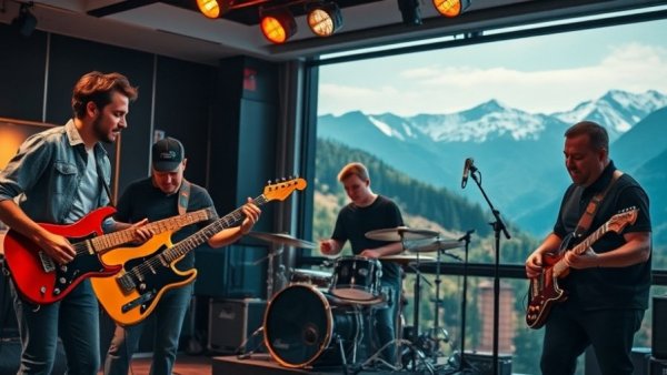 Live music performance in San Antonio with a vibrant band on stage.