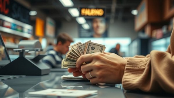 San Antonio residents counting cash at side jobs, close-up view