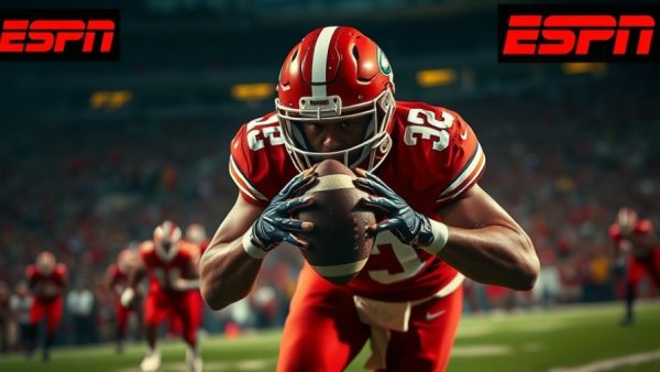 Georgia Crushes Texas Playoff hopes, intense football player in action, ESPN graphics.