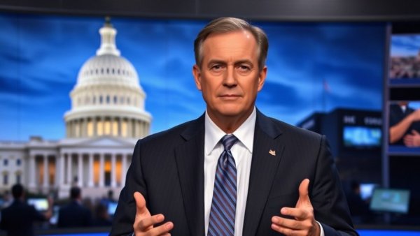 News host discussing healthcare subsidies directly to patients on TV.