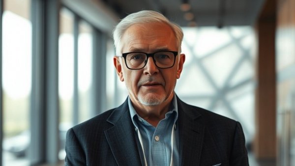 Distinguished elderly man exuding confidence in modern setting.