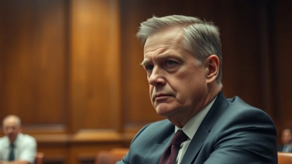 O.J. Simpson estate court case scene, man in suit looking serious in courtroom.