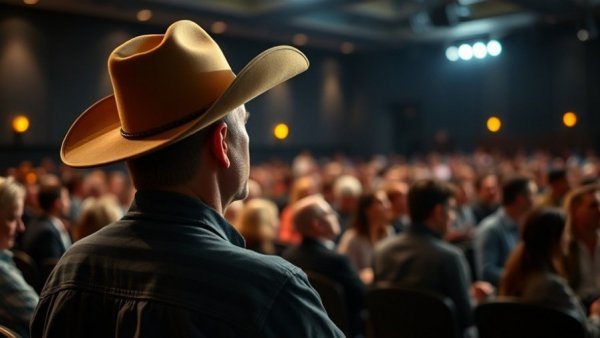 Festival attendee with cowboy hat at Texas Tribune Festival 2025 panel