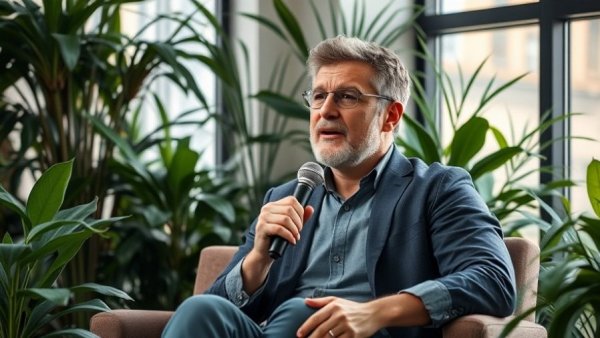 Sanjay Gupta discussing pain management in professional indoor setting